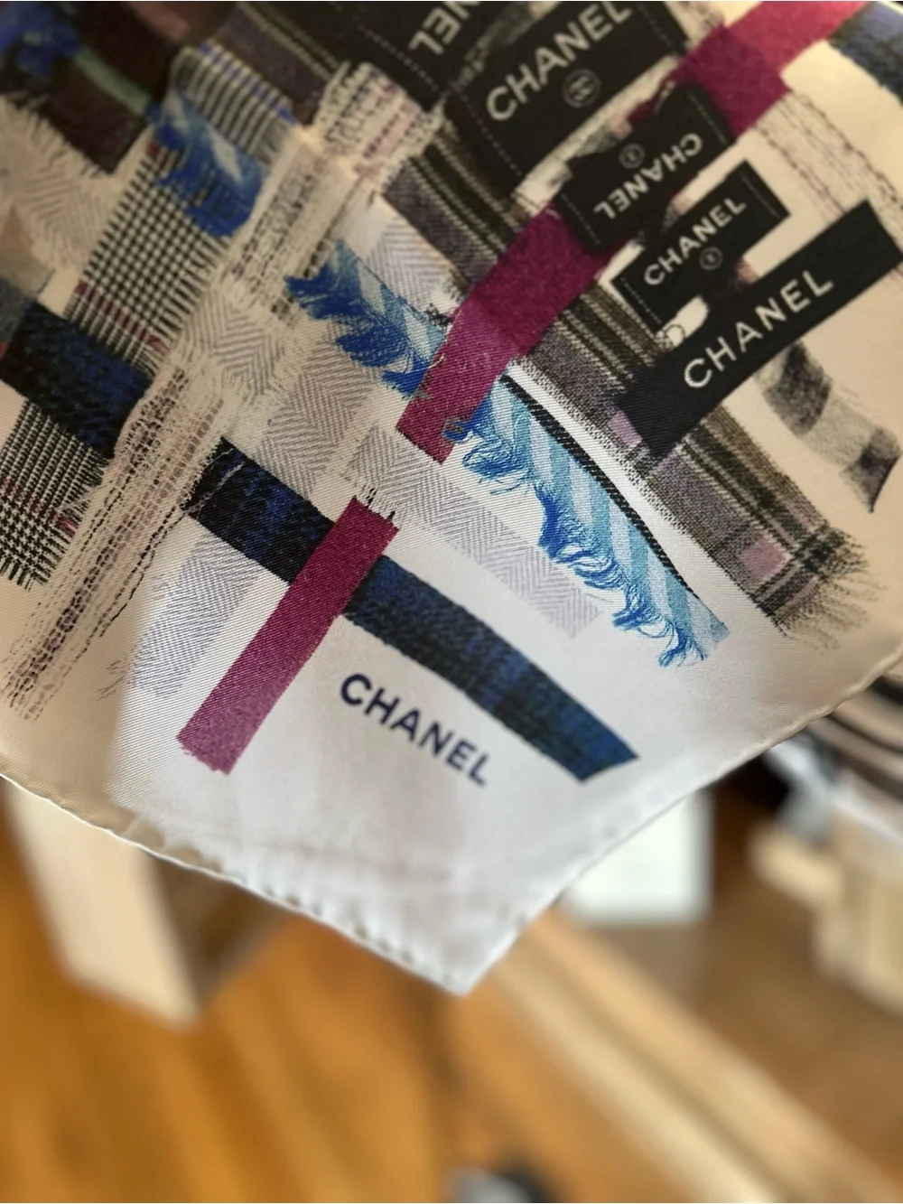 CHANEL silk scarf